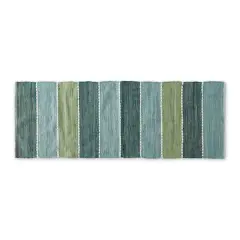 DII&reg; Color Block Cotton Chindi Rug, 2ft. x 3" x 6ft. Jadeite