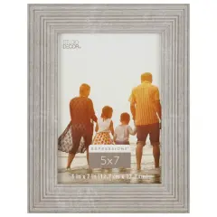 Expressions&trade; 5" x 7" Gray Ribbed Frame by Studio D&eacute;cor&reg;