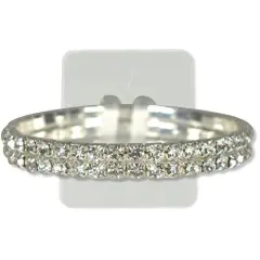 Jam Paper Sophisticated Lady Floral Bracelet Clear