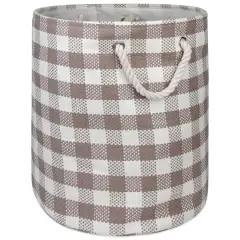 DII&reg; Large Round Checkers Paper Bin Stone