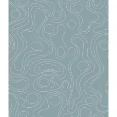 RoomMates Emily Rayna Lineation Peel & Stick Wallpaper Blue