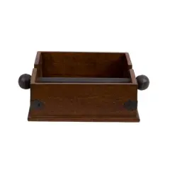 Hello Honey&reg; 9.6" Square Wood Napkin Holder with Metal Bar