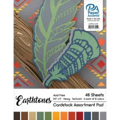 PA Paper&trade; Accents Earthtones Heavy Cardstock Paper Pad, 8.5" x 11"