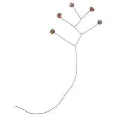 JAM Paper Rinestone Quintet, 12ct. Iridescent Pink with Silver Stem