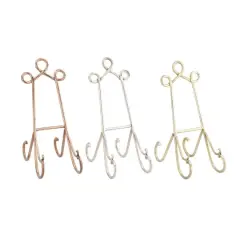 Set of 3" Multi Colored Metal Traditional Easel, 5" x 14"