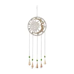 Silver Sun & Moon Metal Eclectic Windchime
