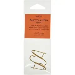 Lacis Gold Knitting Pin Pair
