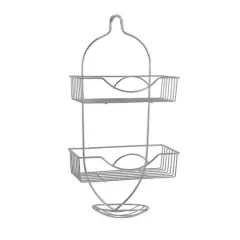 Bath Bliss Chrome Rainbow Design Shower Caddy