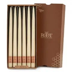 Root Candles 12" Unscented Taper Candles, 12ct. Buttercream