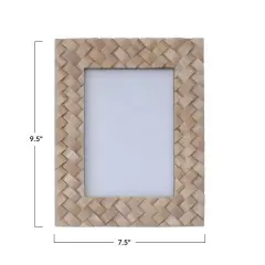 Hello Honey&reg; Ivory Woven 5" x 7" Photo Frame