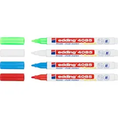 edding&reg; by Securit&reg; Basic 4 Color 4085 Chalk Marker Set