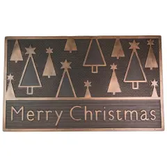 30" Black & Gold Merry Christmas Doormat