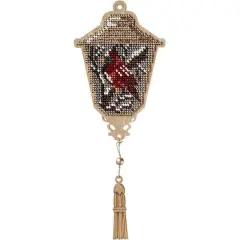 Wonderland Crafts Cardinal Lamp Bead Embroidery on Wood Kit