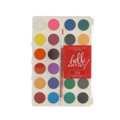 Hello, Artist!&reg; 24-Color Watercolor Cake with Brush Set
