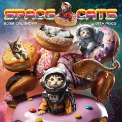 2026 Space Cats Wall Calendar