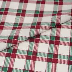 SINGER Christmas Red & Green Plaid Cotton Fabric