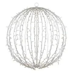 30" LED Lighted 3D Christmas Hanging Ball Decoration