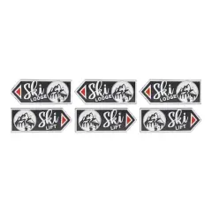 Black Ski Lift & Ski Lodge D&eacute;cor Set