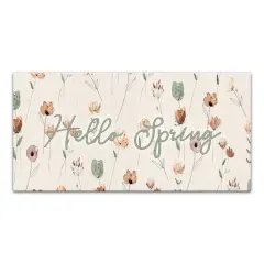 Earthy Botanical Doodles 10" x 20" Canvas Wall Art