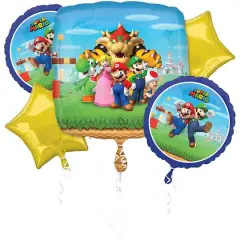 Mario Brothers Foil Balloon Bouquet