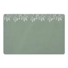Floral Banner Floor Mat Green/Cream