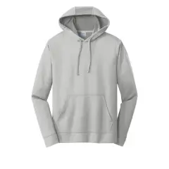 Port & Company&reg; Performance Fleece Pullover Hooded Adult Sweatshirt Silver