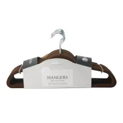 Simplify Slim Velvet Suit Hangers, 25ct. Chocolate