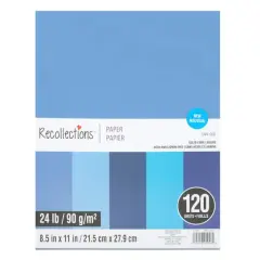8.5" x 11" Mixed 24lb. Solid Core Paper Pack by Recollections&trade;, 120 Sheets Cape Cod
