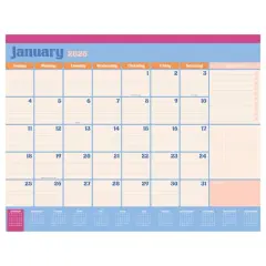 2026 Sherbet Medium Desk Pad Monthly Blotter Calendar