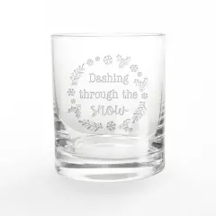 Dashing Through the Snow 11oz. Whiskey Glass