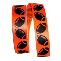 Reliant 1.375" x 100yd. Football Goal Ribbon Orange and Black