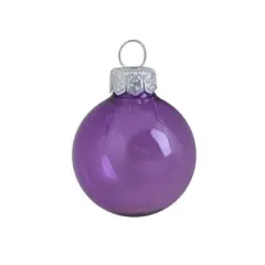Whitehurst 6" Clear Glass Christmas Ornaments, 2ct. Soft Lavender