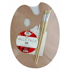 Art Advantage&reg; Wood Palette Painting Tool Set