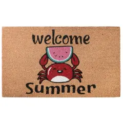 Welcome Summer Crab Coir Doormat