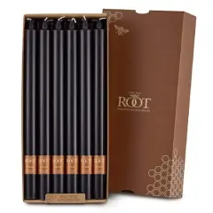 Root Candles Arista&trade; 12" Smooth Taper Candles, 12ct. Black