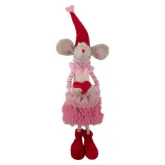 20" Standing Plush Girl Mouse Valentine's Day Figure