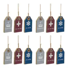 12ct. Ski Tag Ornament
