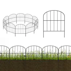 NEX 10.5ft. Black Decorative Arch Garden Fence