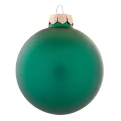 Whitehurst 6ct. 4" Matte Glass Ball Ornaments Green Matte