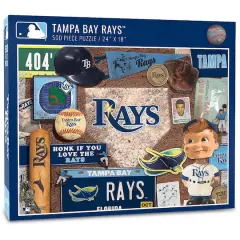 MLB Baseball Retro Series 500 Piece Puzzle Tampa Bay Rays