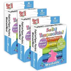 Kwik Stix&trade; Easter Edition Tempera Paint Sticks, 3 Packs of 6