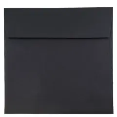 JAM Paper Black Linen Square Invitation Envelopes, 25ct.