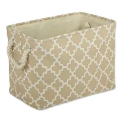 DII&reg; Small Rectangle Lattice Polyester Bin Vintage Linen