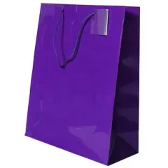 JAM Paper Large Glossy Gift Bags, 6ct. Purple