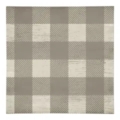 Taupe Buffalo Check Cotton Twill Napkin