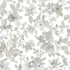 RoomMates Watercolor Floral Peel & Stick Wallpaper Tan