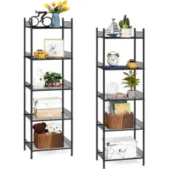 NEX&trade; 57" Black 5-Tier Wire Storage Organizer, 2ct.