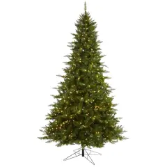 9ft. Pre-Lit Vermont Spruce Artificial Christmas Tree, Warm White LED Lights