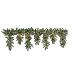 Haute D&eacute;cor 6ft. Classic Cascading Mantle Swag Garland