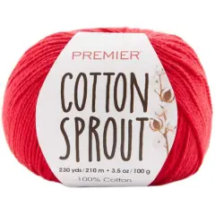 Premier&reg; Cotton Sprout&trade; Yarn Red